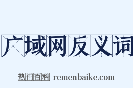 广域网反义词是什么意思的图片